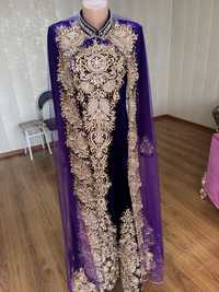 Ансамбль платье фиолетового цвета