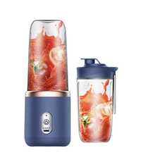 Mini Blender Portabil, Electric, Incarcare USB, 6 Lame Din Inox 3D