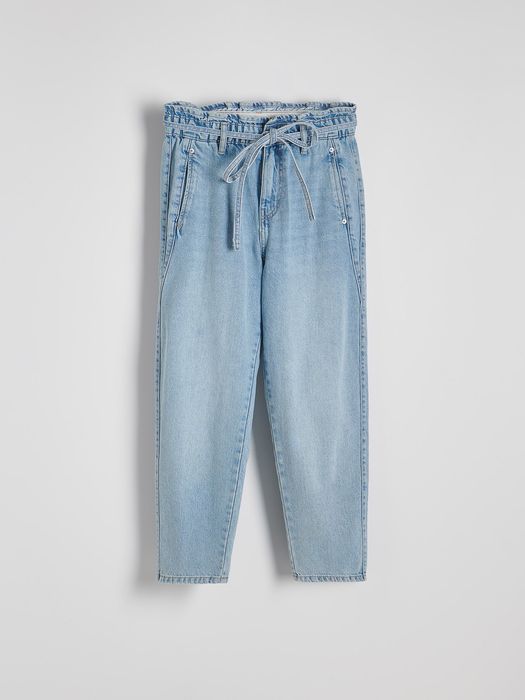 2 чифта дънки Reserved, модел Paperbag, размер 38