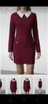 Rochie cu guler contrasant