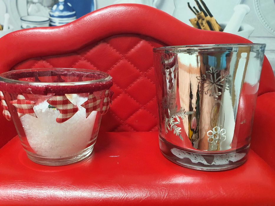 Suport pentru lumânări pastila cu motive de Craciun