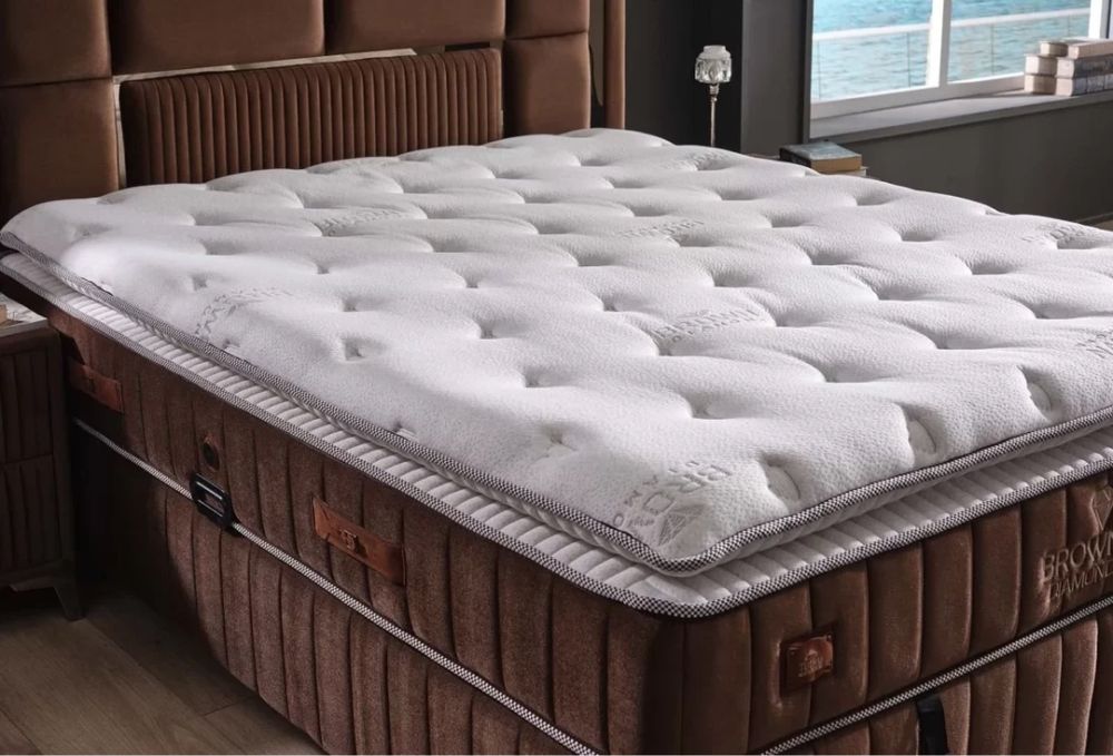 Тапицирано легло Brown Diamond XL