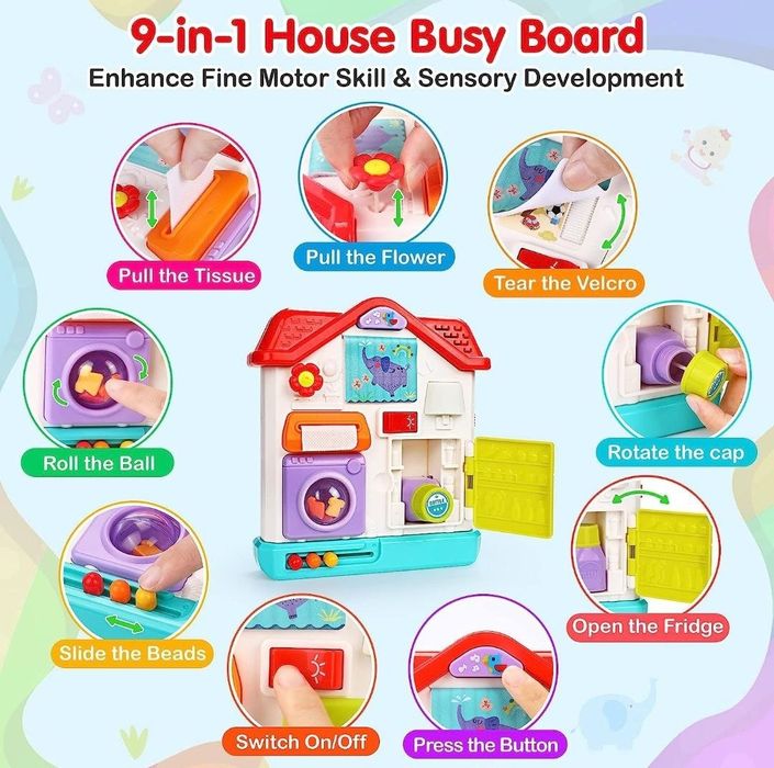 Детский Развивающие игрушечный домик Монтессори со звуками Hola