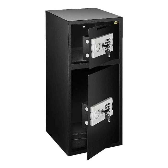 Seif din otel cu inchidere electronica, 2 chei, cifru, 75x 35x35 cm