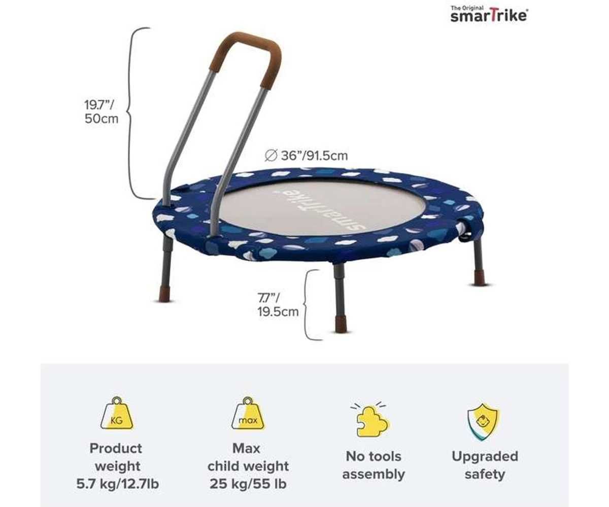 Детски трамплин с Център за игра smarTrike, син