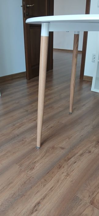 Masa rotunda alba, Diametru 90 cm