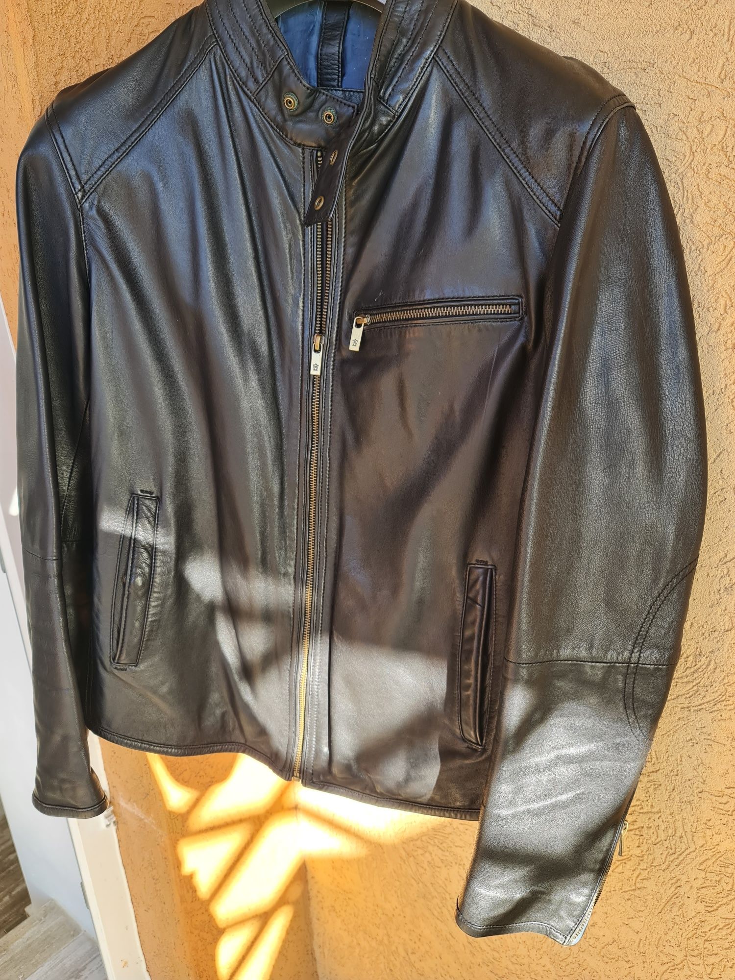 Geaca,Jacheta Piele Massimo Dutti Piele naturala,barbati L,scurta