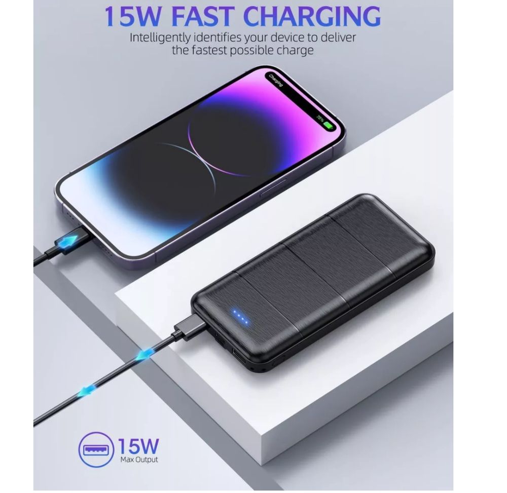 Внешний аккумулятор  карманный зарядник power bank 15000 mah