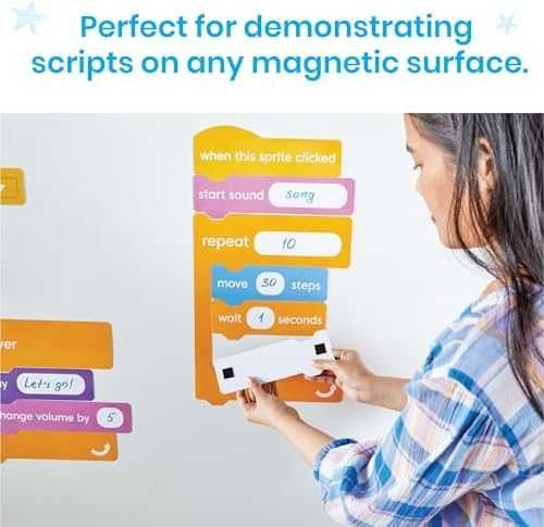 Нов Магнитни блокчета за програмиране Scratch STEM комплект за 8+ деца
