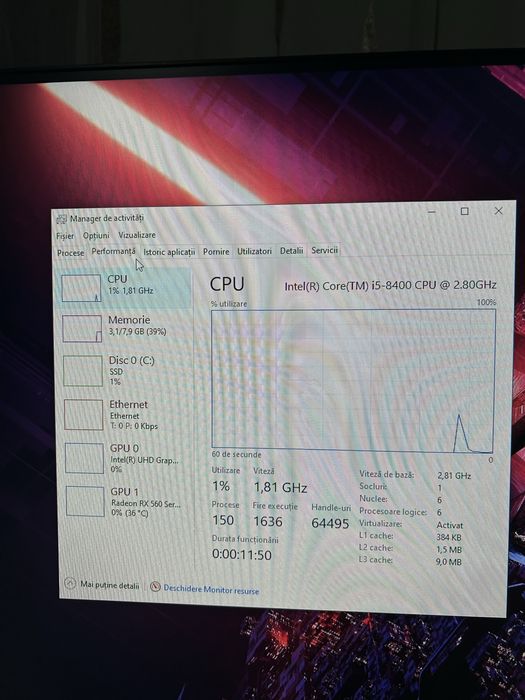 Pc gaming| i5 gen8 | 8gb ram ddr4| placa video rx560| ssd 256gb