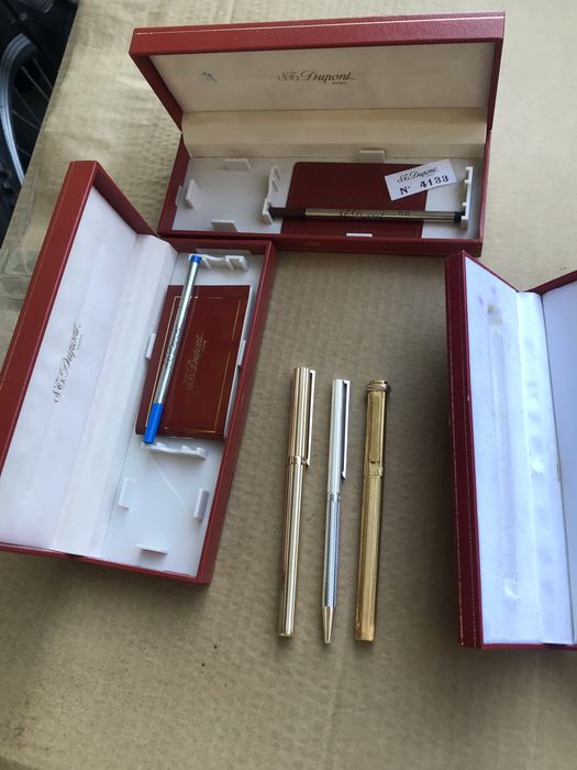 Pix vechi original St Dupont si Cartier placate cu aur