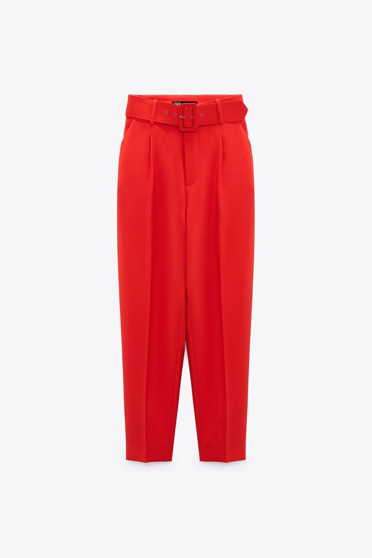 Pantaloni noi, cu curea, Zara, S