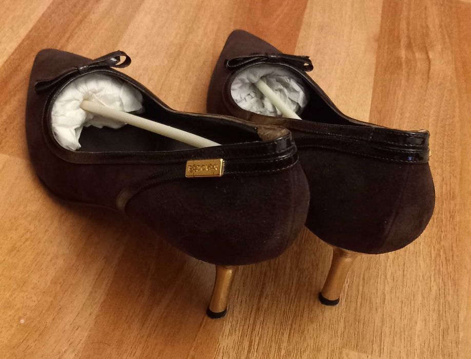 Pantofi eleganti, de ocazie, piele intoarsa naturala, Luciano Padovani