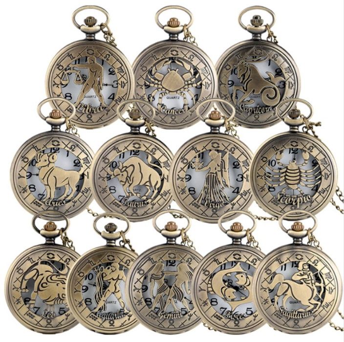 Ceas ZODIAC cu lant , model vintage, de buzunar / birou