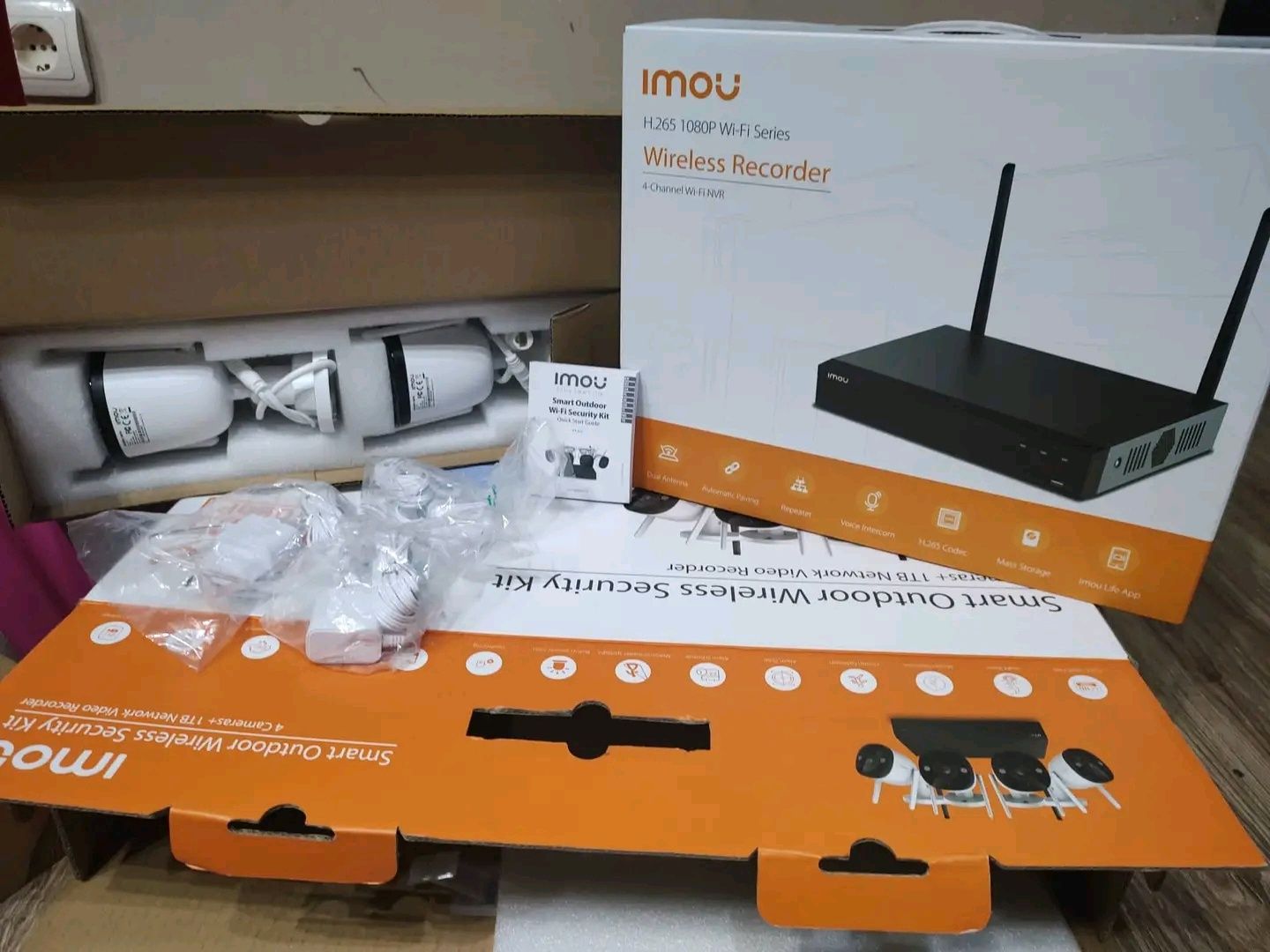 KIT  NVR1104HS - W/4- F22P IMOU кит нвр видеонаблюдение защита на дома