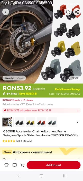 Accesorii Honda CBR/CB 650R 2024-2025