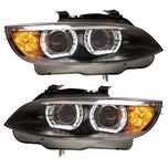 Faruri angel eyes 3D BMW SERIA 3 E92 E93 06/2006 - 02/2010 cu Xenon