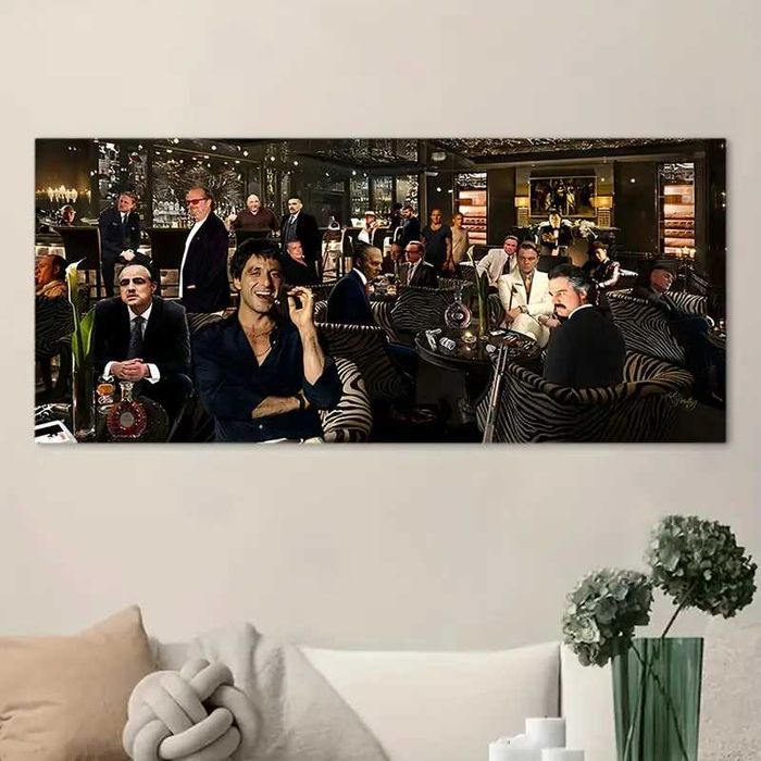 Tablou Gangster Icons Lounge Canvas – 30x60 cm, orizontal