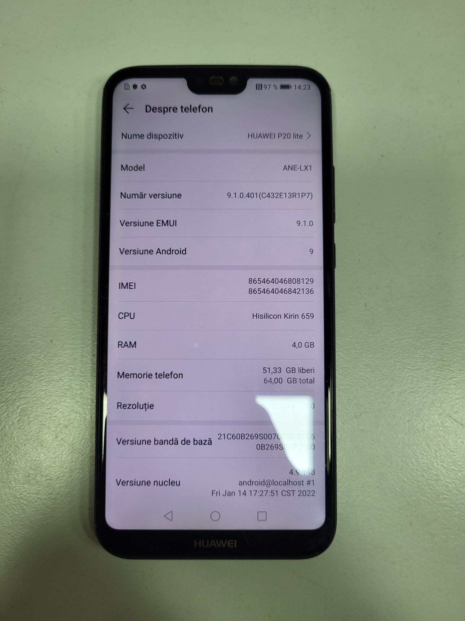 Huawei P20 Lite Black Dual Sim ca Nou Impecabil