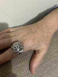 Inel argint 925 masiv cu trandafir