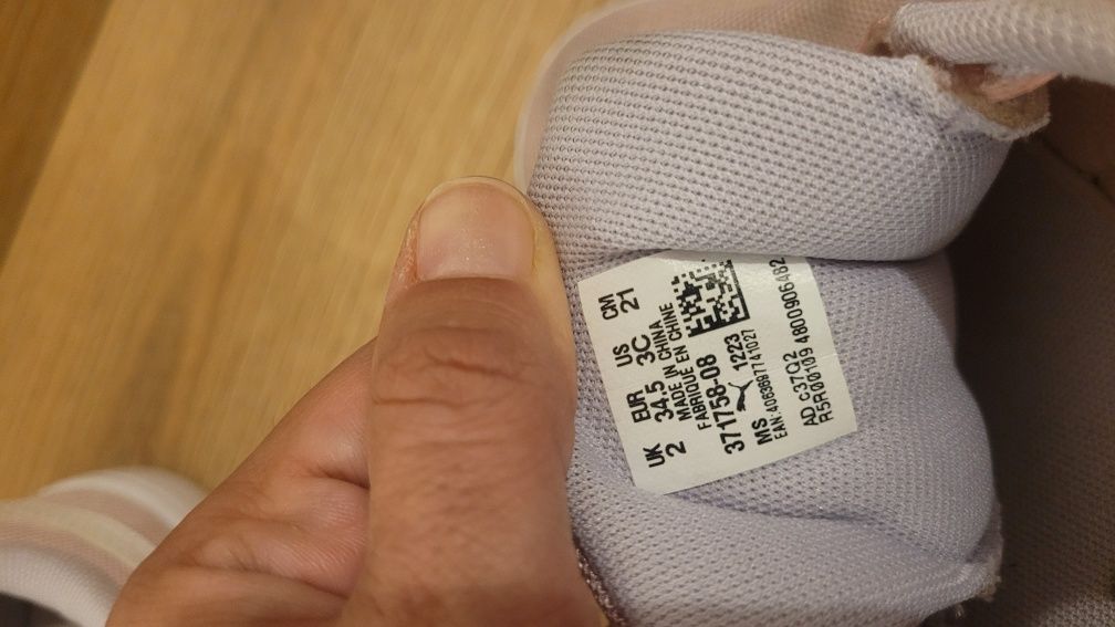 Маратонки за момиче Puma и Reebok 33/34
