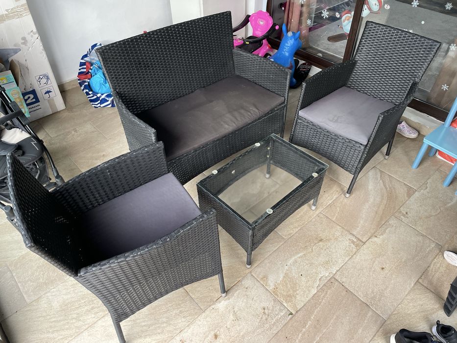 Ратанов градински комплект