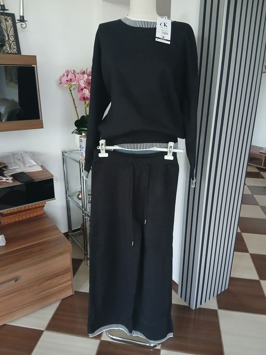 Set bluză cu pantaloni cu bumbac, lână, cașmir