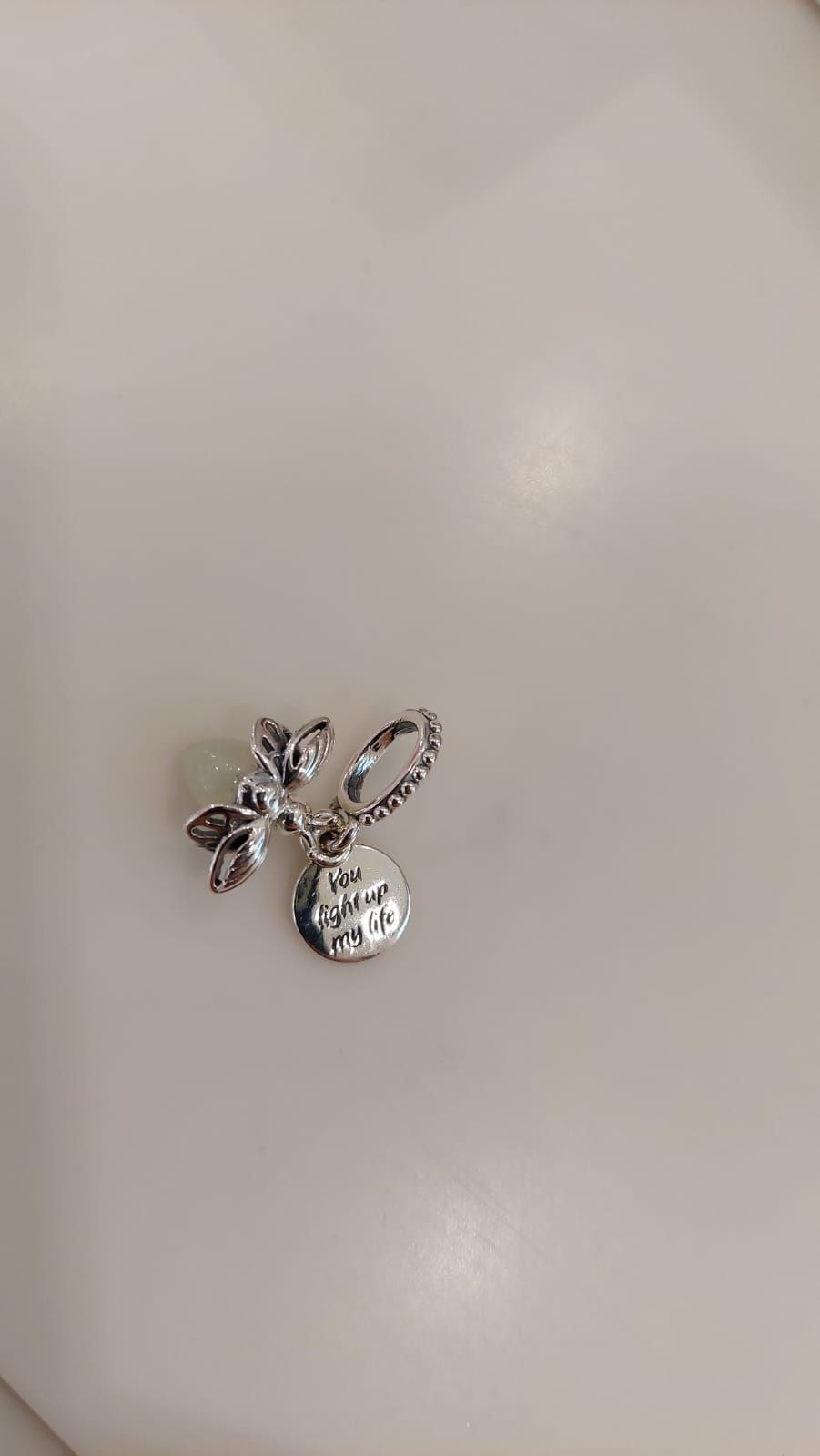 Charm Pandora Licurici fosforescent nou Ag 925