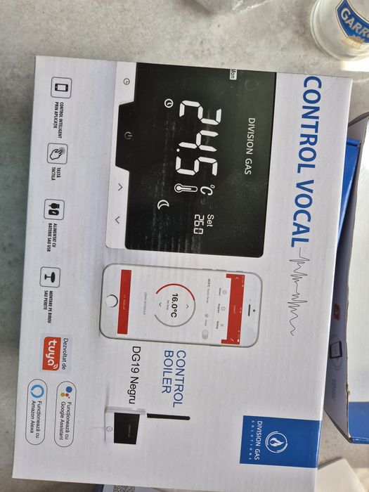 Termostat ambiental programabil cu control vocal ALEXA, prin internet