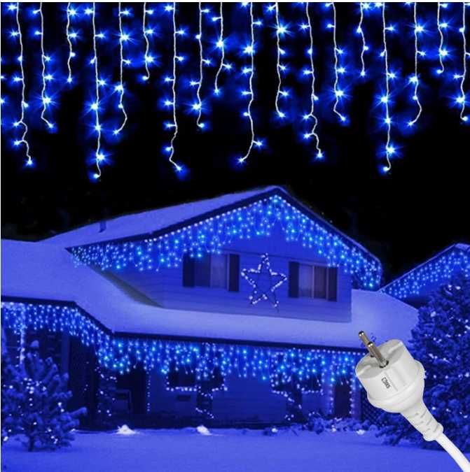 Бяла Светеща завеса 50метра х 60см с Флаш Ефект тип Висулка