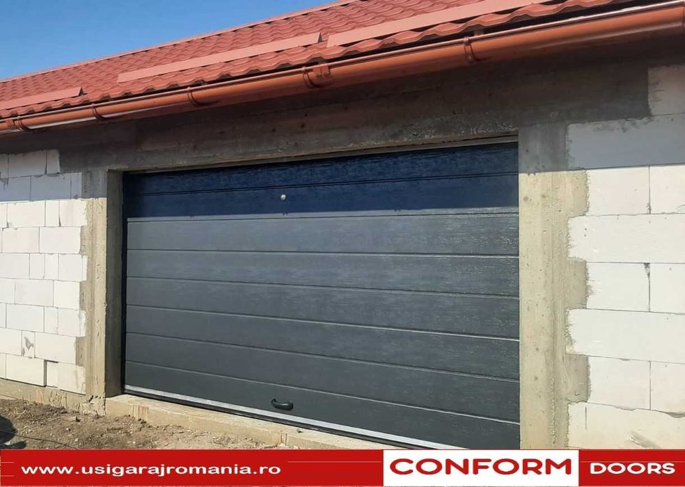 Usa garaj sectionala 3700x2200 gri antracit, cu automatizare