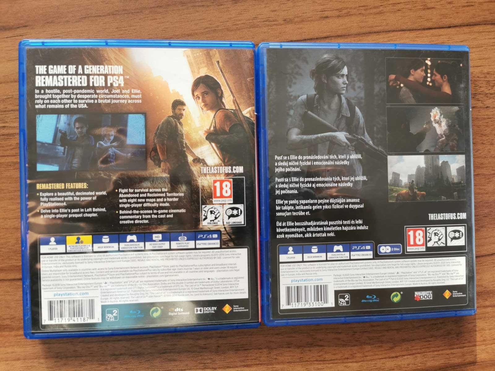 Last of us collection - Part I Remastered & Part II - PS 4