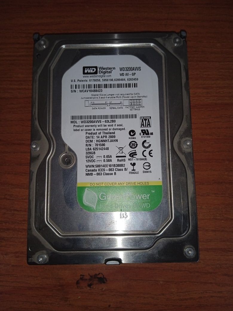 HDD SATA 250GB va 320 GB