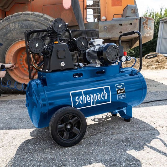 Compresor cu ulei cu trei cilindri 551/10/100 scheppach 3000 W, 100 l