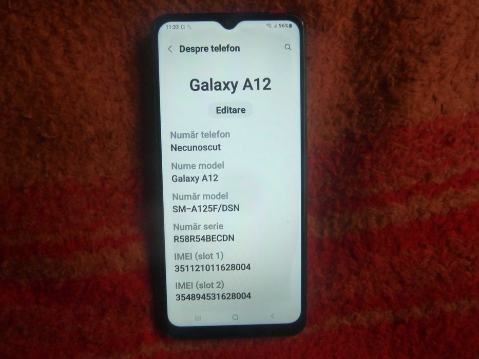 telefon samung A12,dual sim 4G,ram 4gb/64gb,stare foarte buna