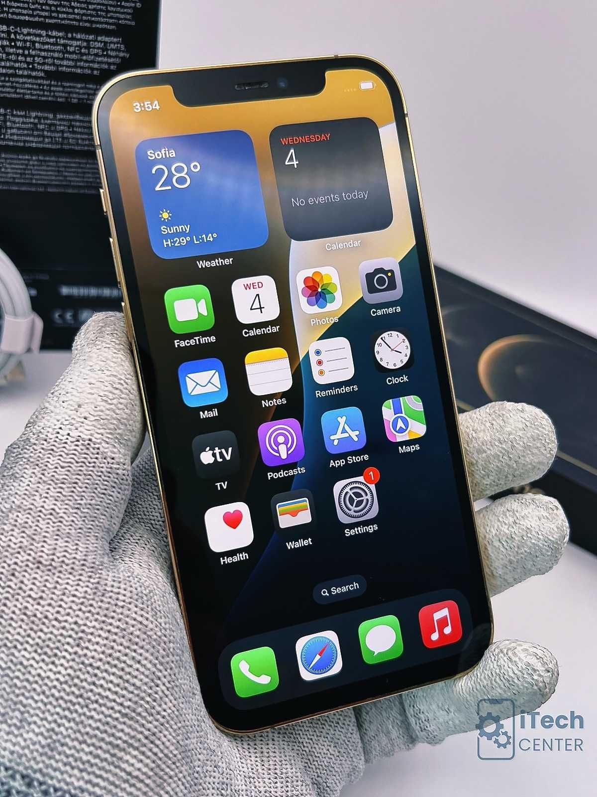iPhone 12 Prо, 256GB, Gold, 100% батерия, КАТО НОВ, 1 година ГАРАНЦИЯ!