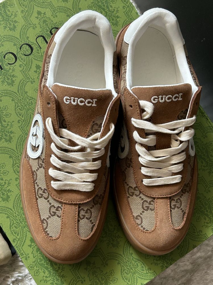 Gucci Interlocking G GG Canvas suede sneakers 41
