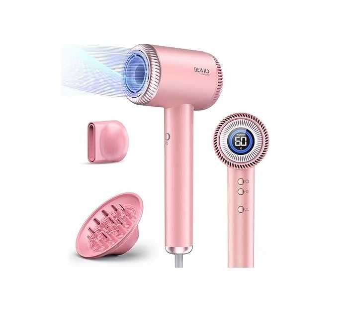 Сешоар за коса DEWILY с безчетков мотор 1400W за пътуване магнитен