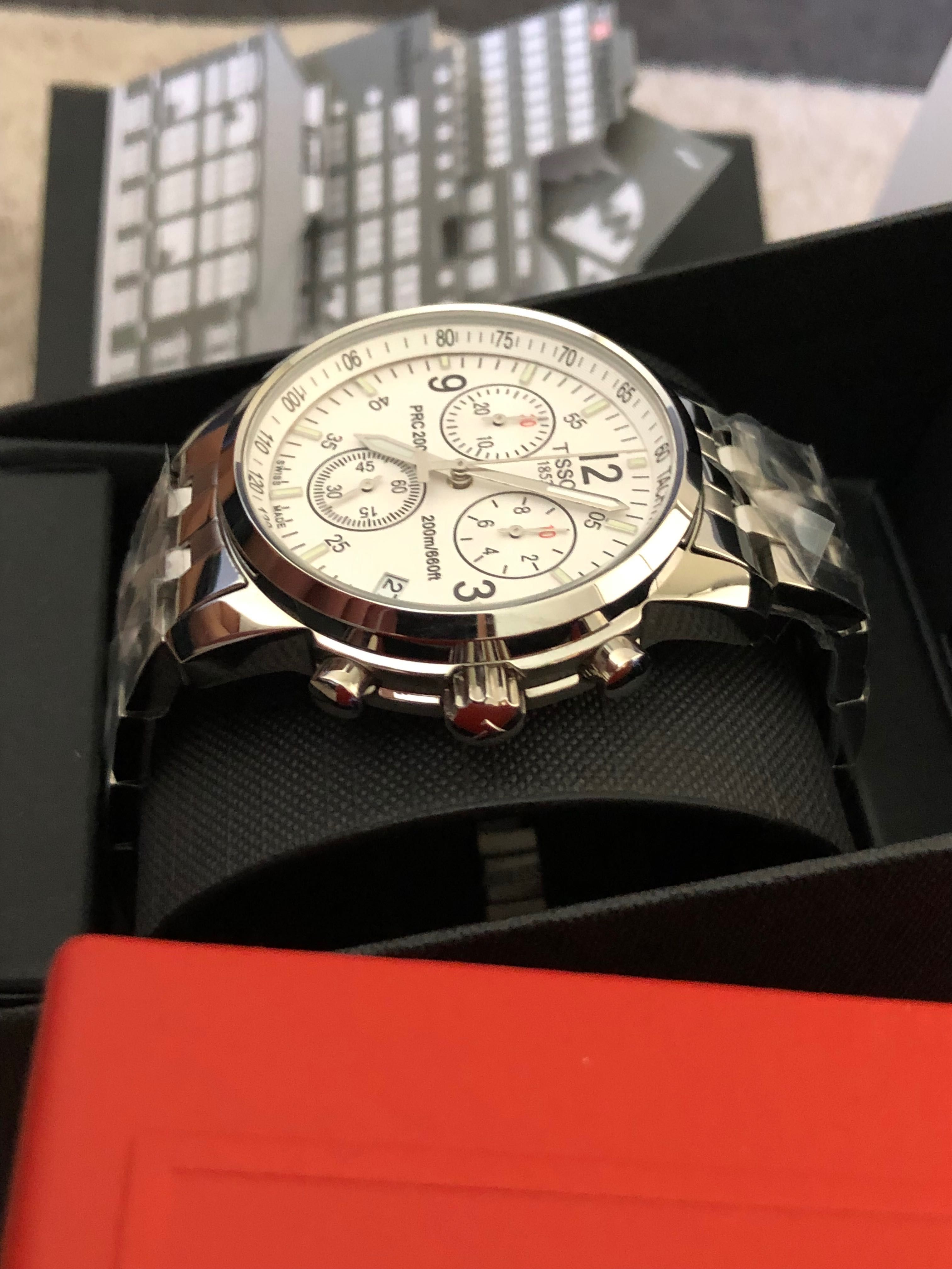 Ceas Tissot PRC200 Chronograph White. Tissot PRC 200