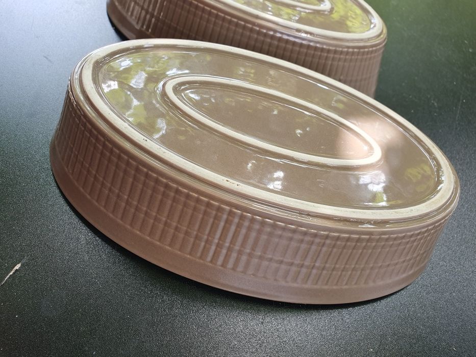 Set 2 vase ceramice ovale pentru cuptor – 25x15x6 cm – stare excelentă