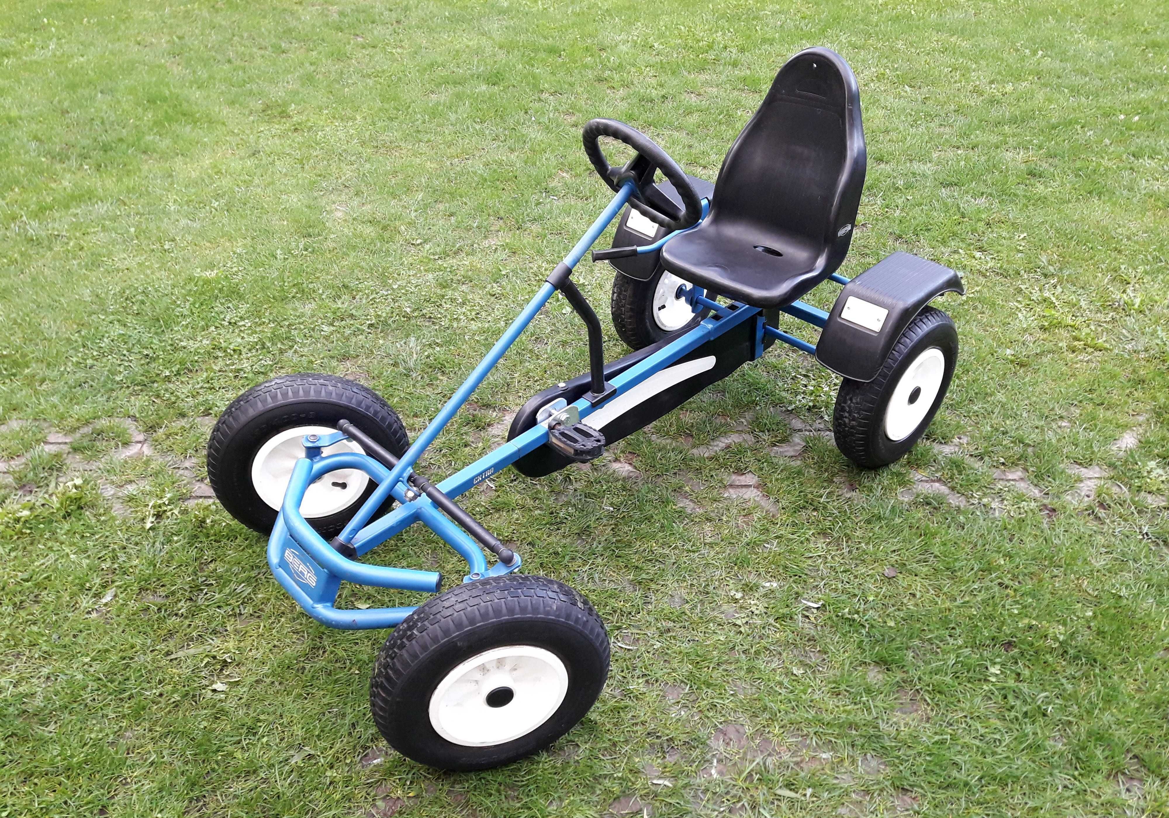Cart (Kart) cu pedale pentru copii/adulți Berg Extra AF - albastru/alb
