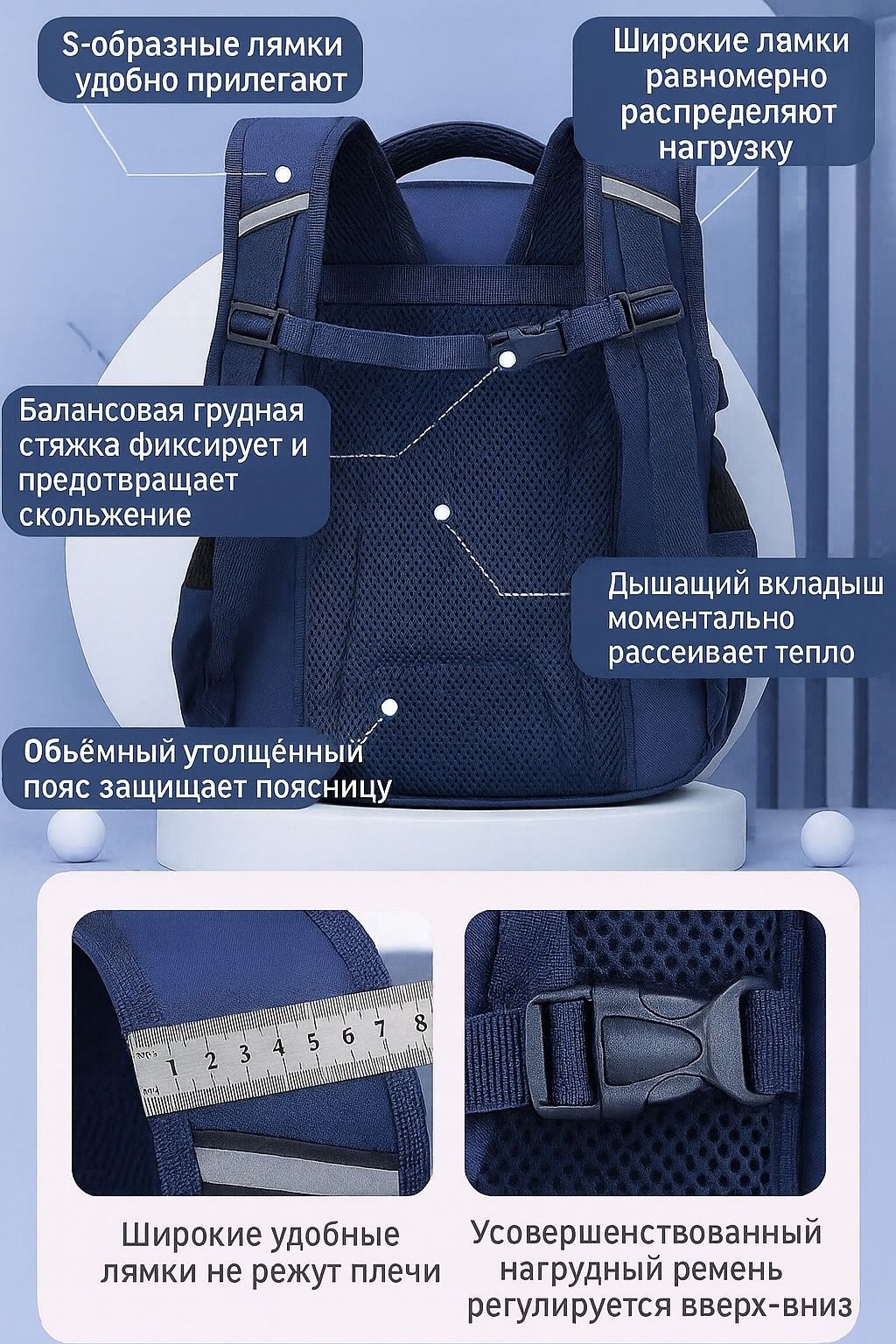 Школьный рюкзак " Астронавт" для 3-6 классов.