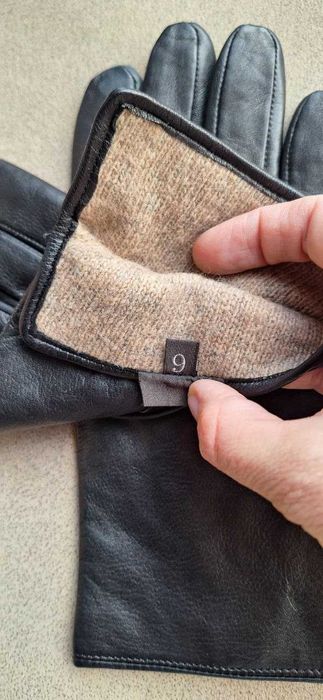 Перчатки Eleganza мужские новые из натуральной кожи. Размер - 9.