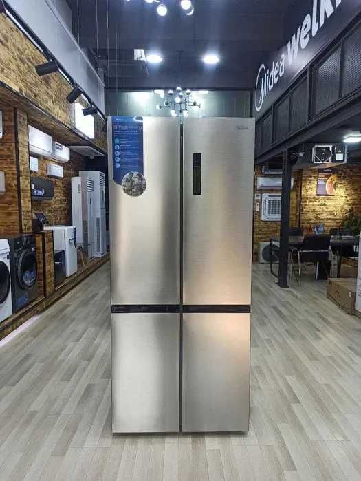 Большой холодильник MIDEA MDRM691MIE46 (стальной) на 530 л / Доставка