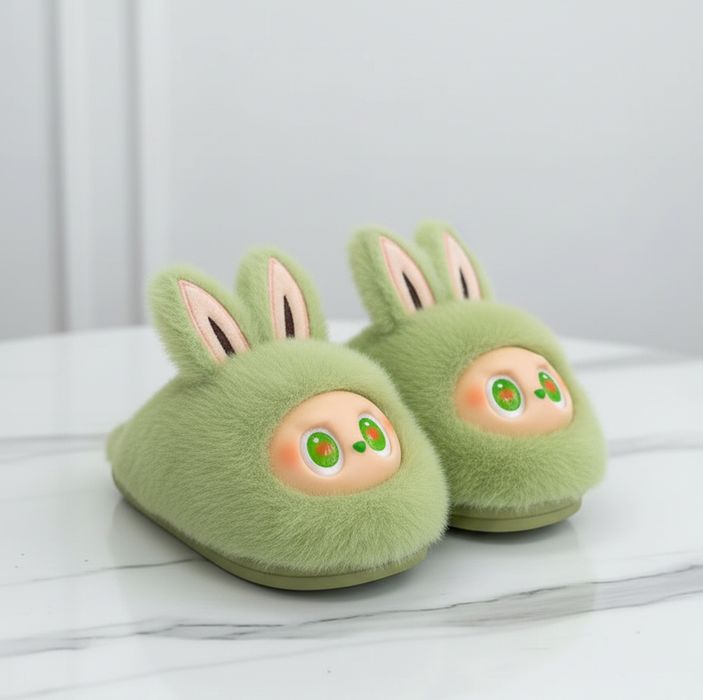 Детские тапочки, лабубу, шерстяные,