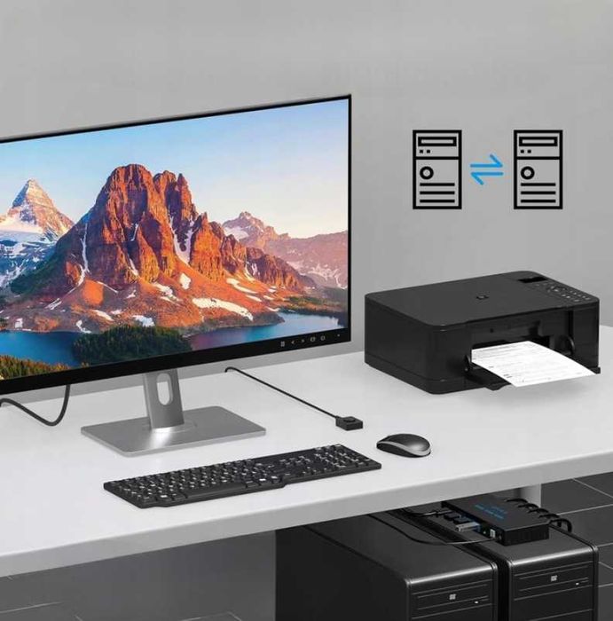 Switch Comutator KVM VPFET VP-SW204 8K60Hz DisplayPort USB3.0 2 PC-uri