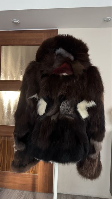 Blana naturala de vulpe multicolora