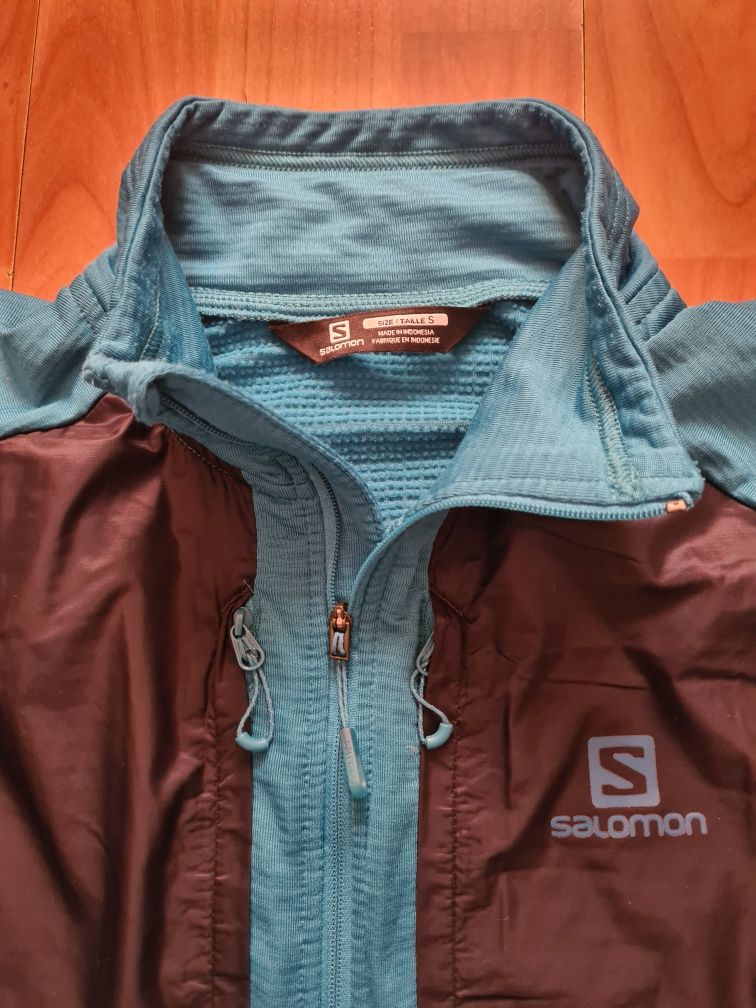 Bluză termică bărbați Salomon Grid FZ Midlayer, mărimea S