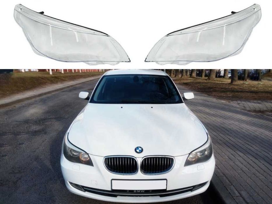 Стъкла за фарове на BMW 5 E60 Facelift (2007-2010) с LED  (вежда)