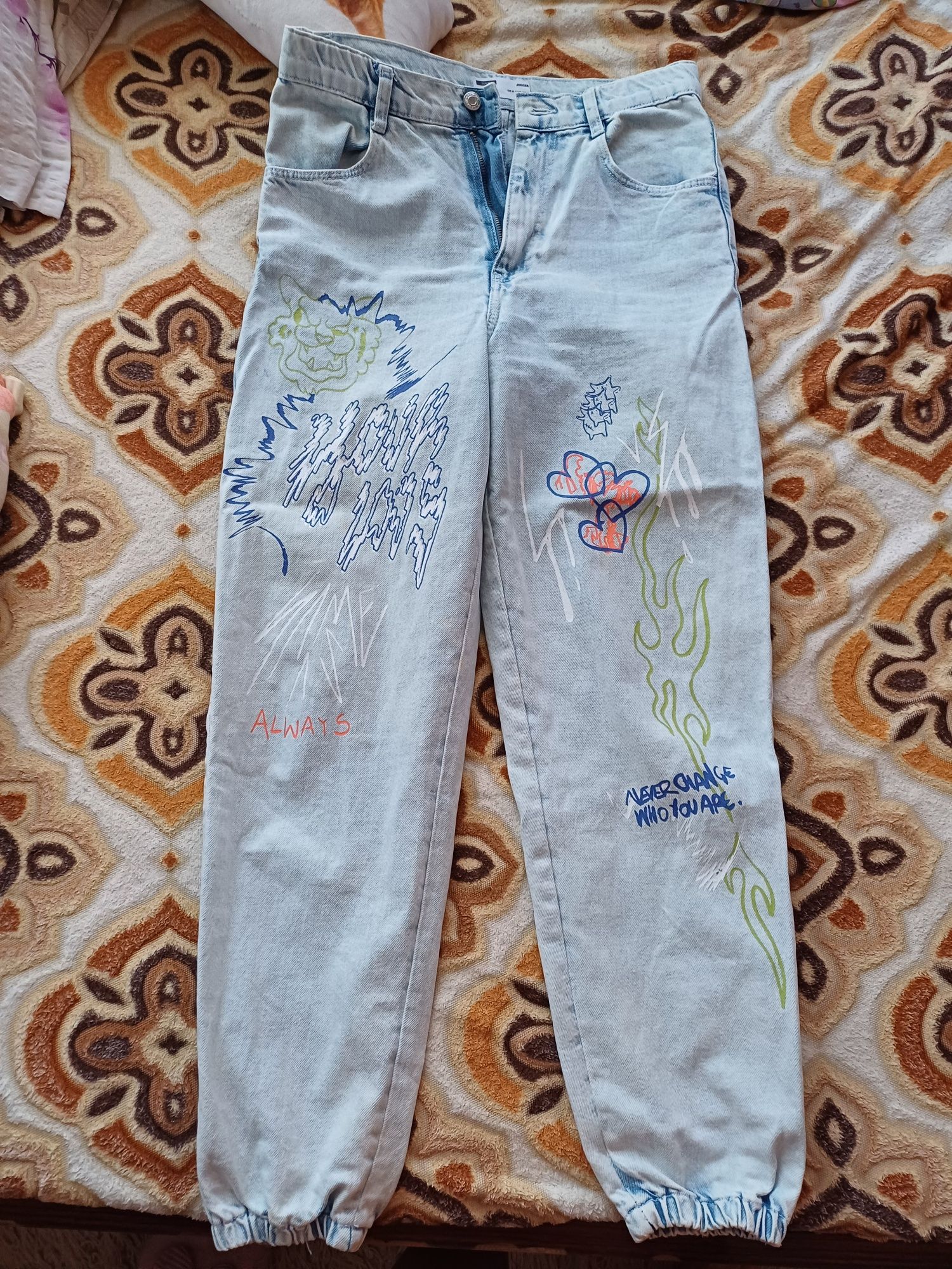 Дънки с десен тип Joggers